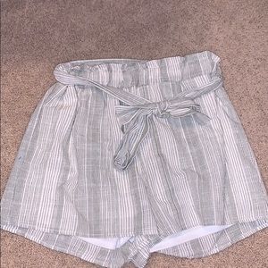 flowy striped shorts